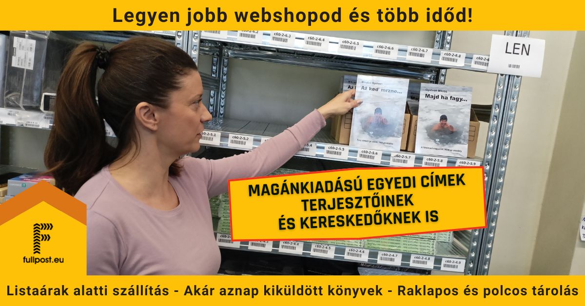 Könyv fulfillment magánkiadású könyvekhez és könyvkereskedőknek is