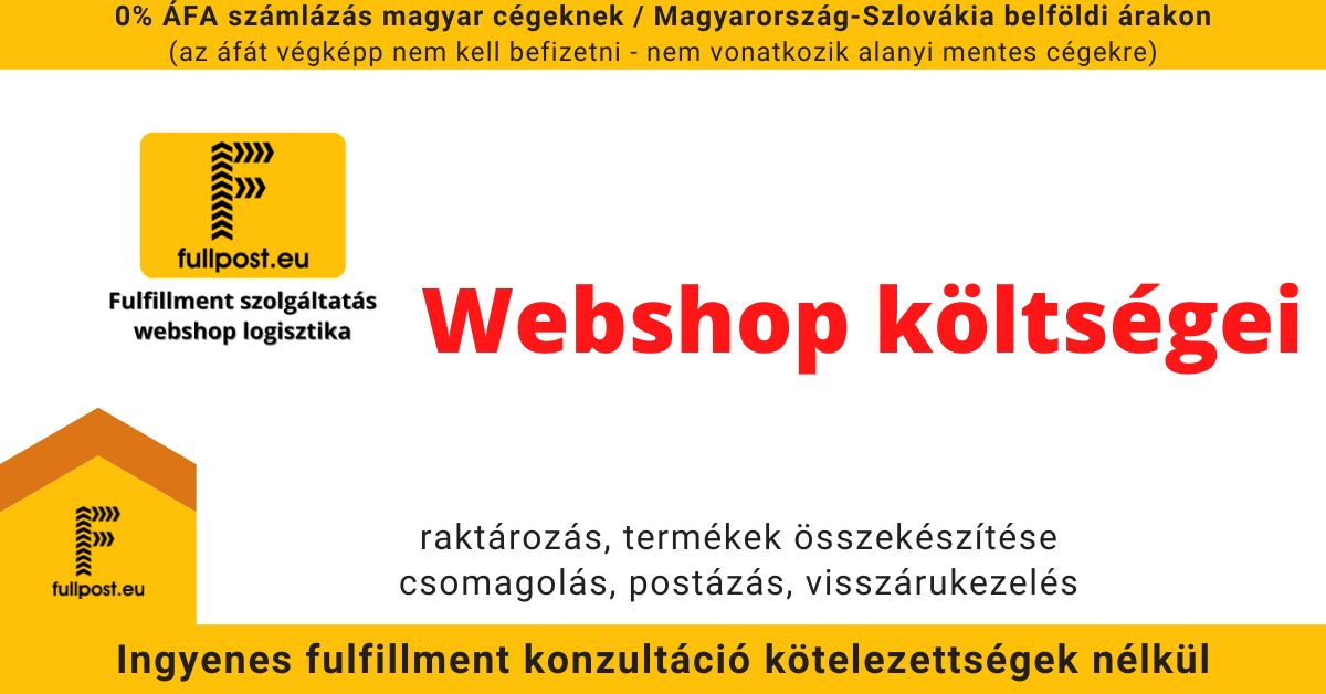 Webshop költségei